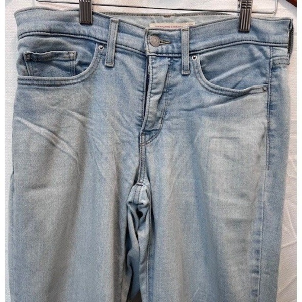 Levi's 314 Shaping Straight Jeans Womens Size 27 Light Wash Denim Blue Casual